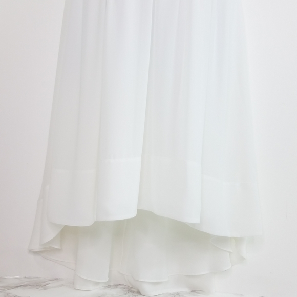 DKNY Black and White Sleeveless High Low Dress Size 4 - Picture 5 of 15